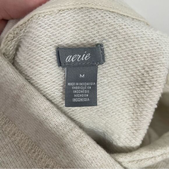 Aerie Cream Pullover Oversized Hoodie Sweatshirt - Picture 5 of 5